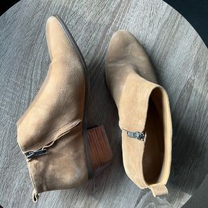 J. Crew Brown Suede Sawyer Ankle Booties EUC